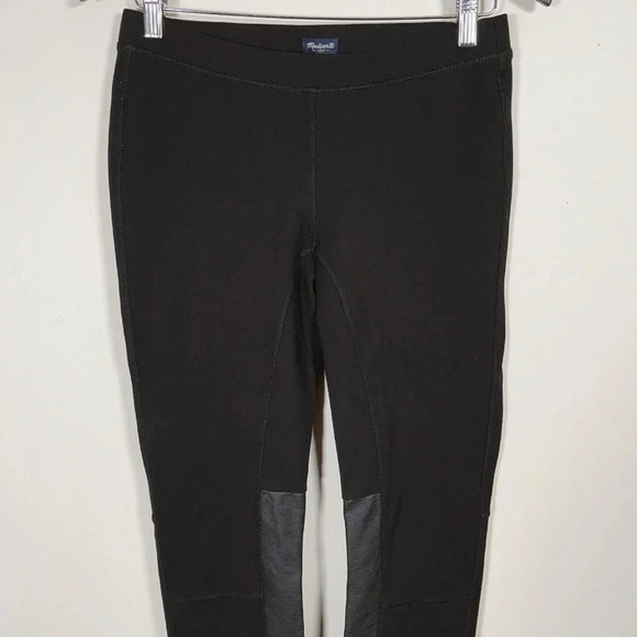 Madewell Black  Faux Leather Panel Pants - Picture 5 of 13